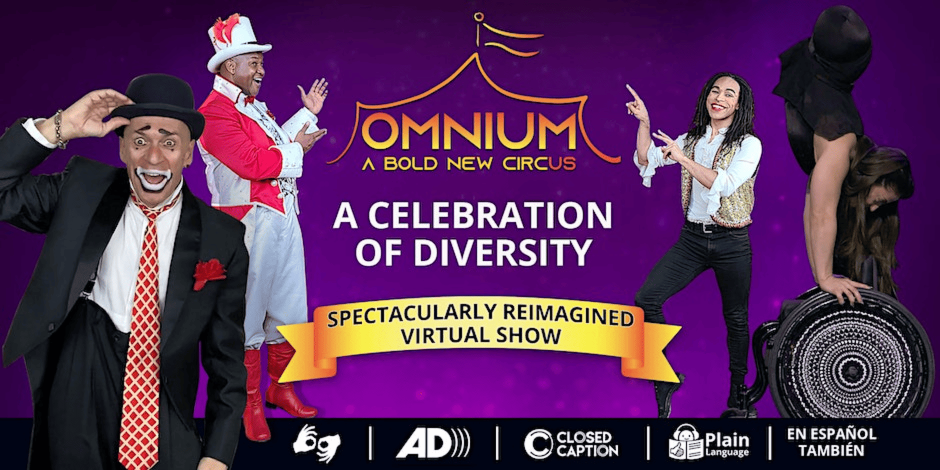 Banner: "A Celebration of Diversity: Spectacularly Reimagined Virtual Show"