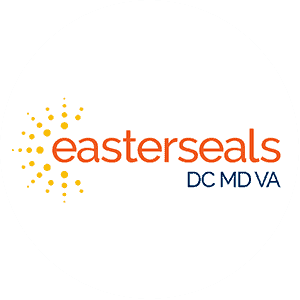 Graphic: "Easterseals DC MD VA" orange and blue lettering